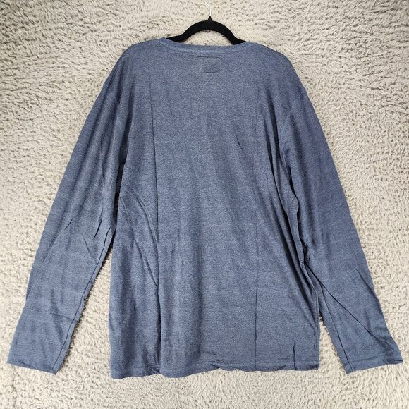 PX Shirt Mens XXL Blue Long Sleeve Pullover Button Henley *NWT* - Picture 8 of 11